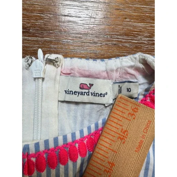 Vineyard Vines Pink and Blue Striped Dress - Picture 2 of 7